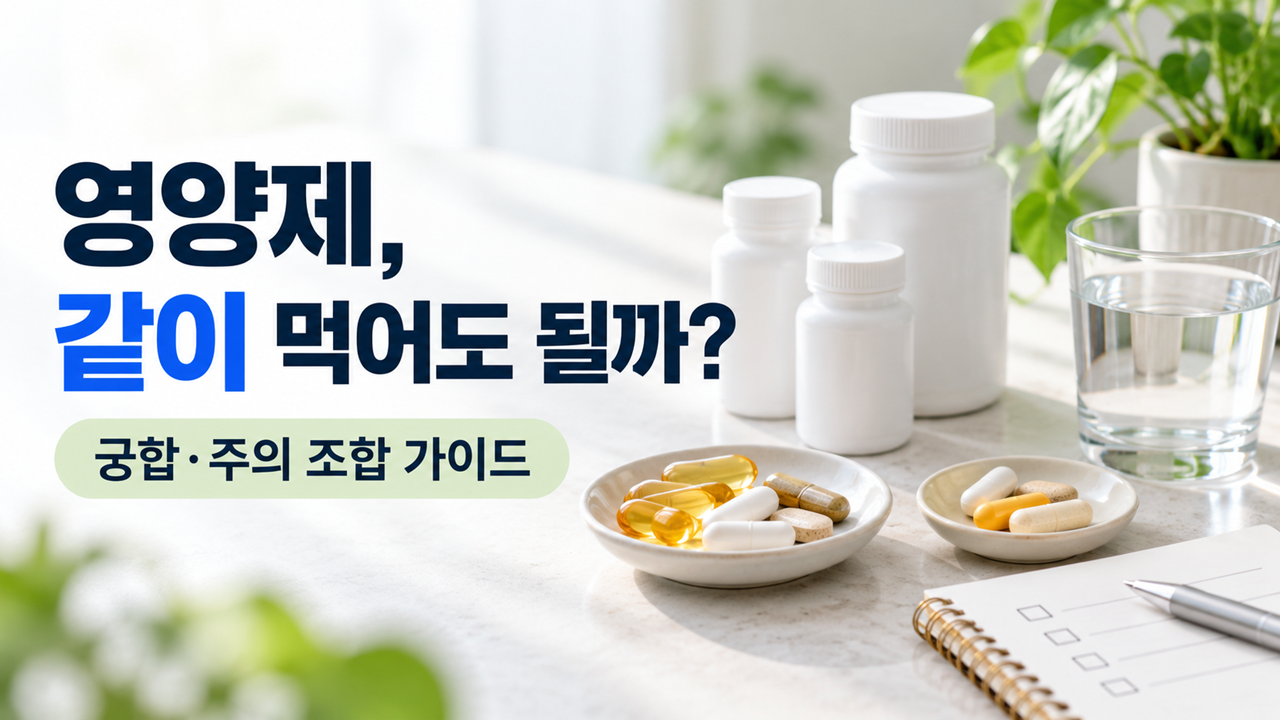 영양제 궁합 철분 칼슘 아연 마그네슘 같이 먹어도 되는지 설명하는 가이드