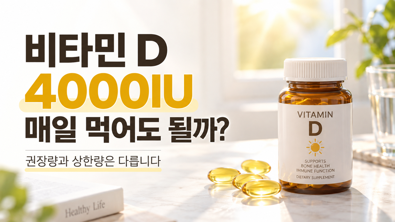 비타민 D 4000IU 매일 먹어도 될까?